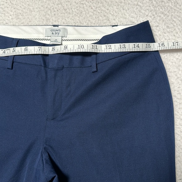 Crown & Ivy Ladies Cary Navy Bi Stretch Ankle Pants, EUC (Looks New), Size 6P - Picture 6 of 12